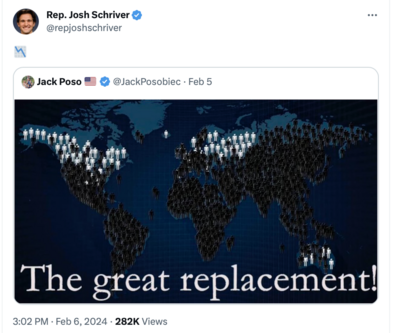 Michigan Rep. Josh Schriver condemned for ‘Great Replacement’ social media post
